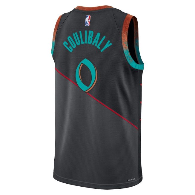 Bilal Coulibaly 0 Washington Wizards 2023/24 City Edition Swingman Jersey - Black - Image 3