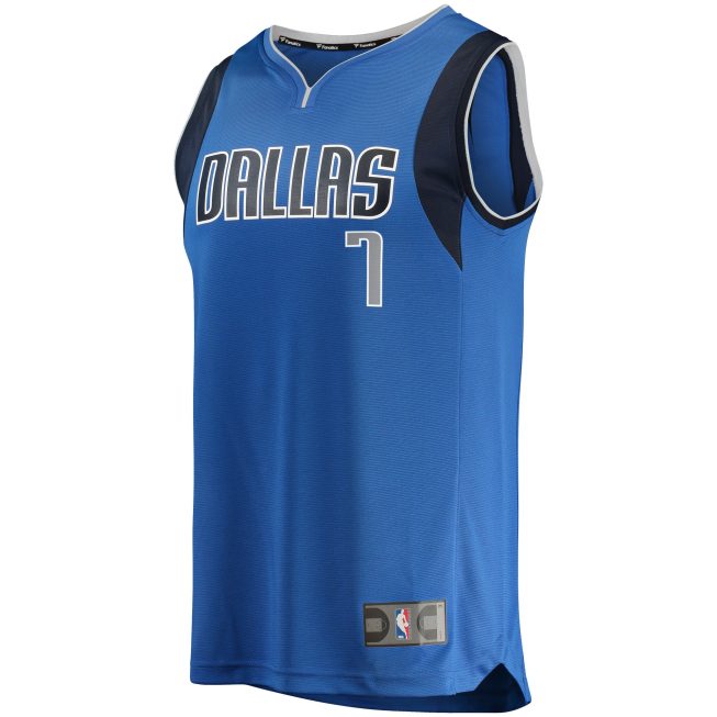 Dwight Powell Dallas Mavericks Fanatics Fast Break Replica Team Color Player Jersey Blue - Icon Edition - Image 2