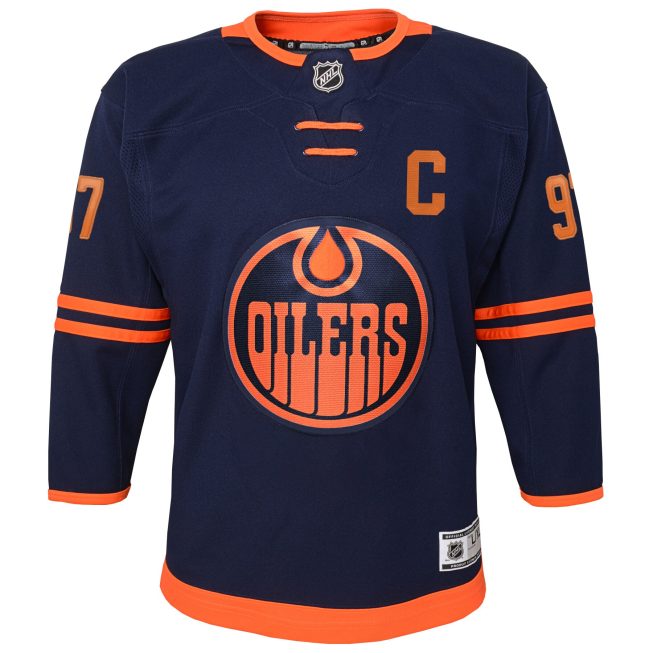 Connor McDavid Edmonton Oilers Youth Alternate Premier Player Jersey - Navy - Image 2