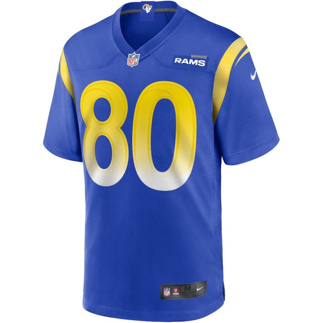 Isaac Bruce 80 Los Angeles Rams Men Game Retired Jersey - Royal - Image 2