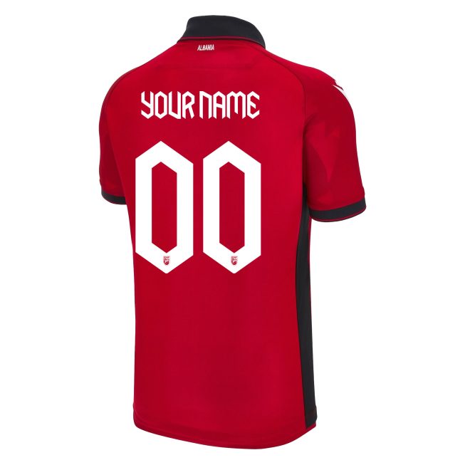 Albania National Team 2024/25 Custom Home Men Jersey - Red - Image 3