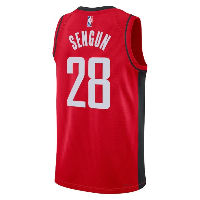 Alperen Sengun 28 Houston Rockets 2023/24 Icon Edition Swingman Jersey - Red - Image 3