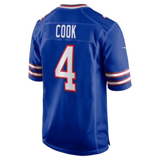 James Cook #4 Buffalo Bills Super Bowl LIX Jersey - Men's - Royal - Image 3