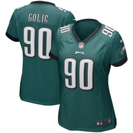 Mike Golic Philadelphia Eagles Women's Game Retired Player Jersey - Midnight Green