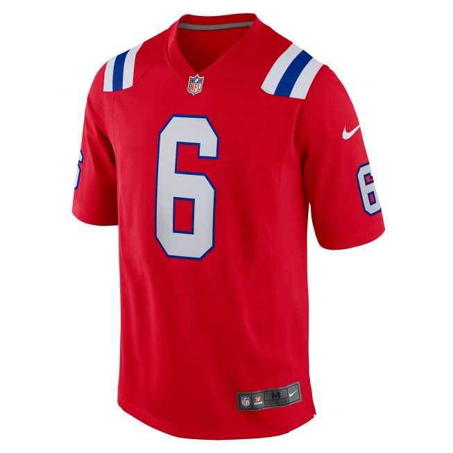 Christian Gonzalez New England Patriots Alternate Team Game Jersey - Red - Image 2