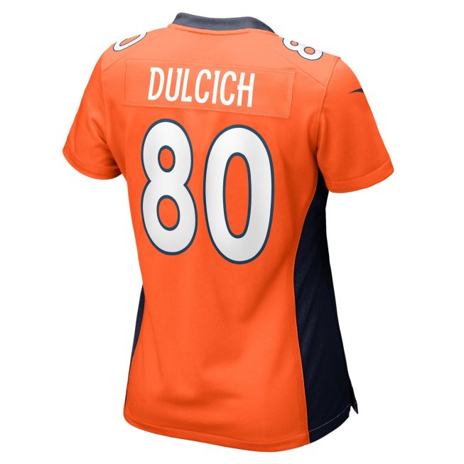 Greg Dulcich Denver Broncos Women's Game Player Jersey - Orange - Image 3