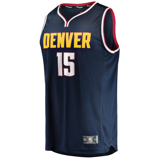 Nikola Jokic Denver Nuggets Fanatics Fast Break Player Jersey - Icon Edition - Navy - Image 2