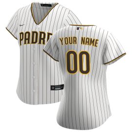 San Diego Padres Women's Home Replica Custom Jersey - White