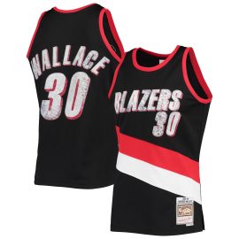 Rasheed Wallace Portland Trail Blazers Mitchell & Ness 1999/00 Hardwood Classics 75th Anniversary Diamond Swingman Jersey - Black