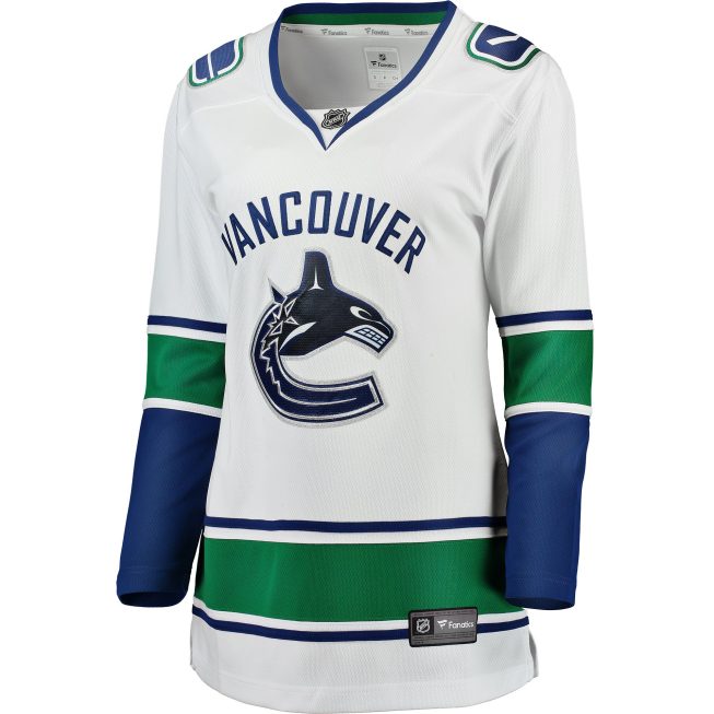 Vancouver Canucks Fanatics Women's Away Breakaway Jersey - White - Image 2