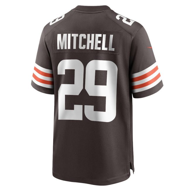 Cameron Mitchell 29 Cleveland Browns Men Team Game Jersey - Brown - Image 3