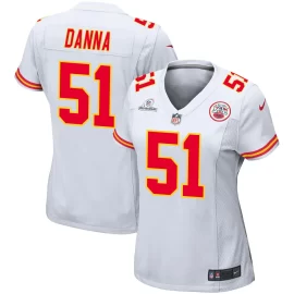Mike Danna 51 Kansas City Chiefs Super Bowl LVIII Patch Game Women Jersey - White