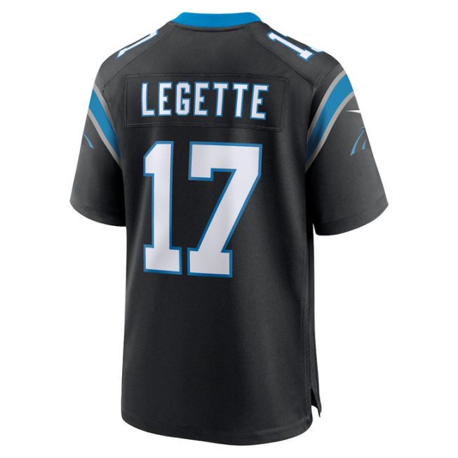 Xavier Legette Carolina Panthers 2024 First Round Pick Game Player Jersey - Black - Image 3
