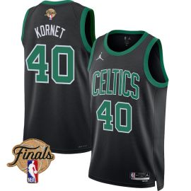Luke Kornet 40 Boston Celtics 2024 FINALS PATCH Swingman Jersey - Statement Edition - Black
