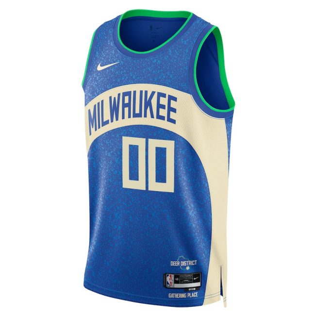 Milwaukee Bucks 2023/24 City Edition Swingman Custom Jersey - Royal - Image 2