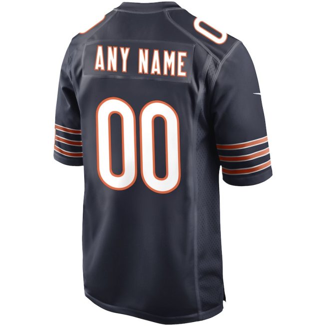 Chicago Bears Custom Game Men Jersey - Navy - Image 3