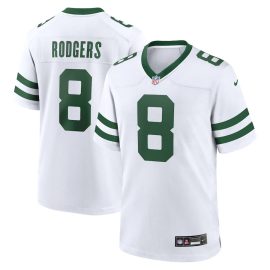 Aaron Rodgers 8 New York Jets Game Men Jersey - Legacy White