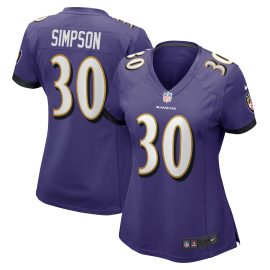 Trenton Simpson Baltimore Ravens Women's Game Jersey - Purple