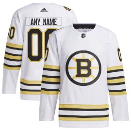 Boston Bruins 100th Anniversary Primegreen Authentic Custom Jersey - White