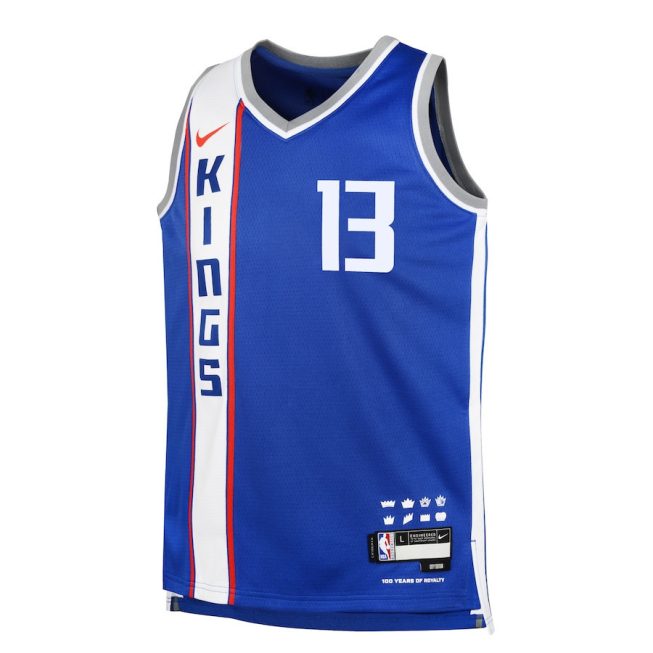 Keegan Murray 13 Sacramento Kings 2023/24 City Edition Swingman YOUTH Jersey - Blue - Image 2