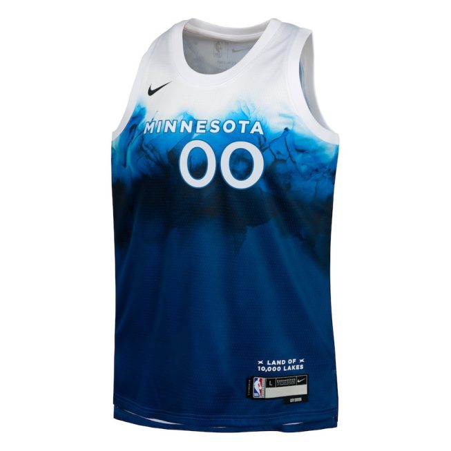 Minnesota Timberwolves 2023/24 City Edition Swingman Custom YOUTH Jersey - Blue - Image 2