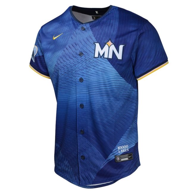 Carlos Correa 4 Minnesota Twins 2024 City Connect Limited YOUTH Jersey - Royal - Image 2