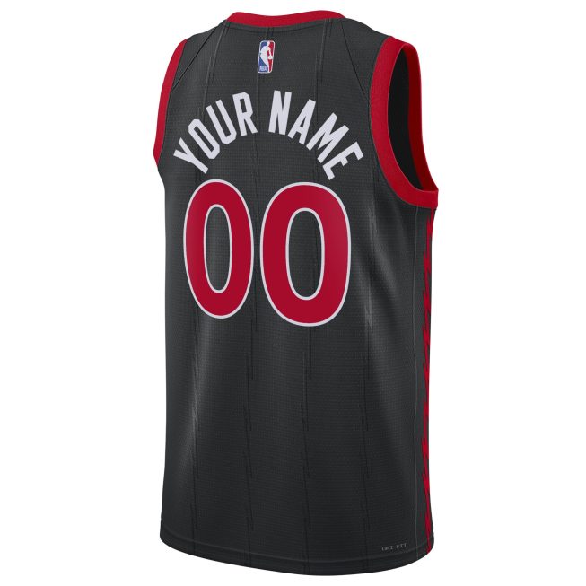 Toronto Raptors Jordan Brand Unisex 2022/23 Swingman Custom Jersey - Statement Edition - Black - Image 3