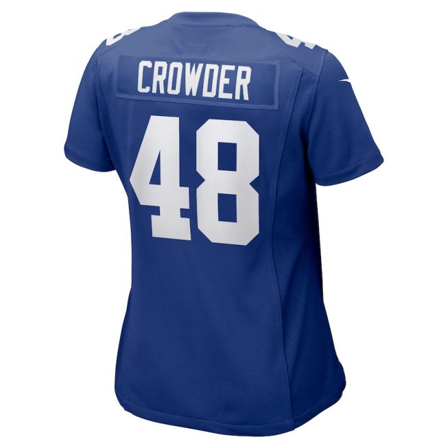 Tae Crowder 48 New York Giants Women Game Jersey - Royal - Image 3