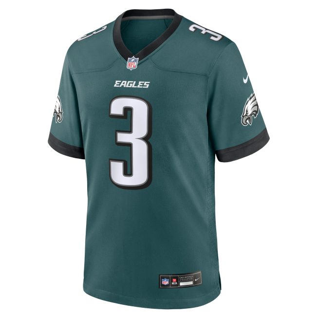 Nolan Smith Philadelphia Eagles Team Game Jersey - Midnight Green - Image 2