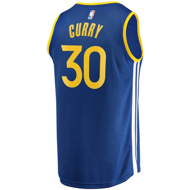 Stephen Curry Golden State Warriors Fanatics Youth 2022/23 Fast Break Replica Player Jersey - Icon Edition - Royal - Image 3