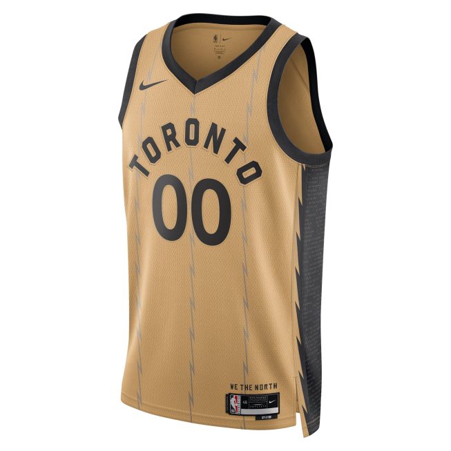 Toronto Raptors Unisex 2023/24 Custom Swingman Jersey - Gold - City Edition - Image 2