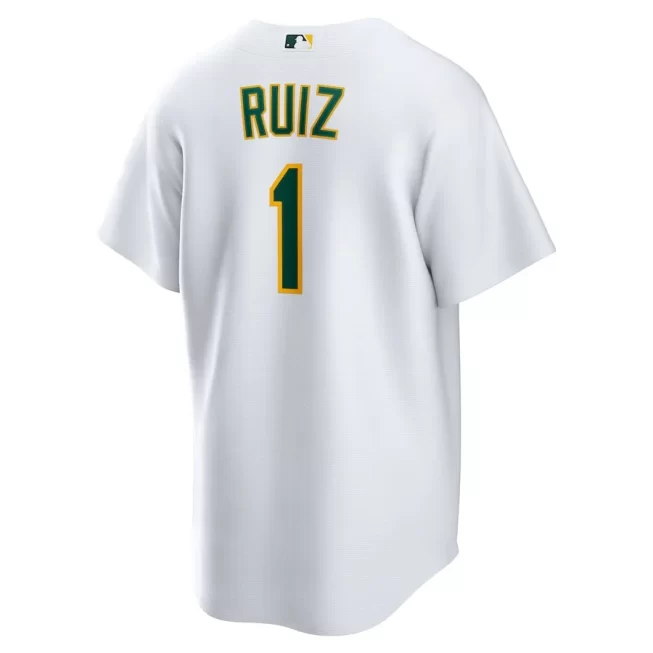 Esteury Ruiz 1 Oakland Athletics Home Men Jersey - White - Image 3