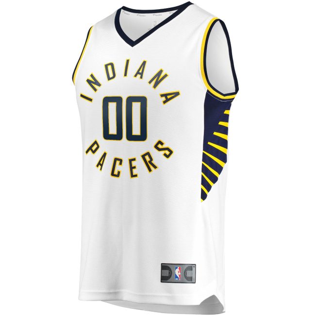Indiana Pacers Fanatics Youth Fast Break Custom Replica Jersey White - Association Edition - Image 2