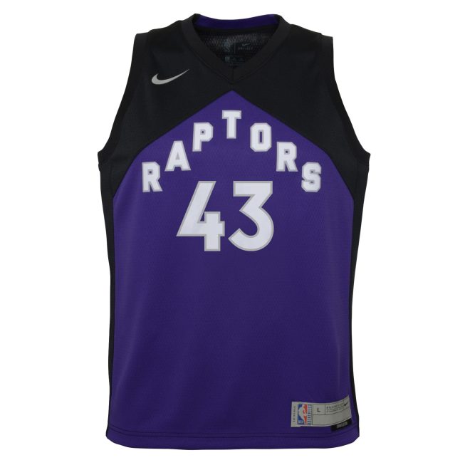 Pascal Siakam Toronto Raptors Youth 2020/21 Swingman Player Jersey Black/Purple - Earned Edition - Image 2