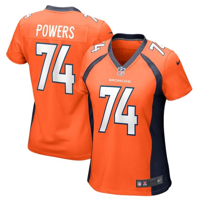 Ben Powers 74 Denver Broncos Women Game Player Jersey - Orange