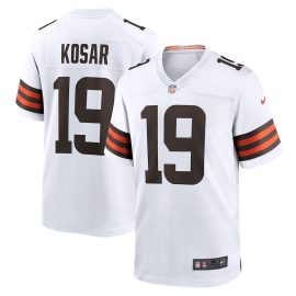 Bernie Kosar 19 Cleveland Browns Men Retired Game Jersey - White