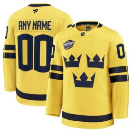 Sweden Active Player Custom Yellow 2025 4 Nations Face-Off Premium Stitched Jersey