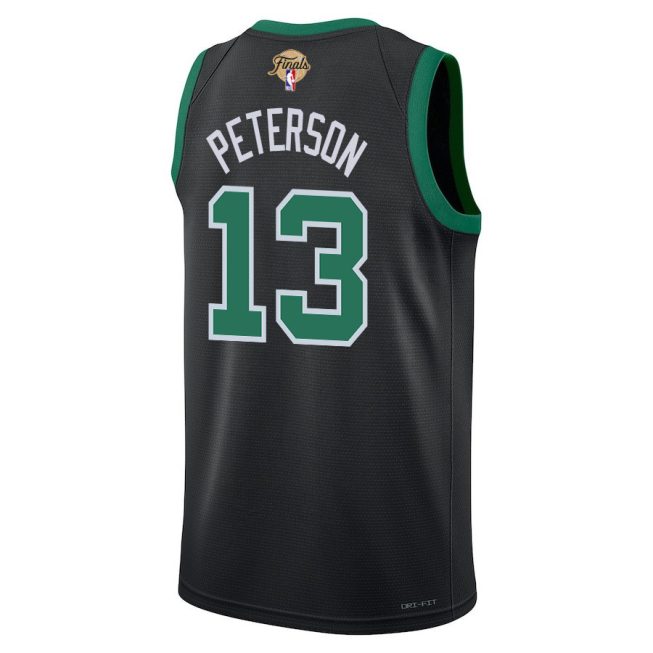 Kristaps Porzingis 8 Boston Celtics 2024 FINALS PATCH Swingman Jersey - Statement Edition - Black - Image 3