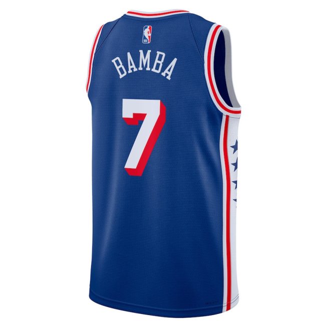 Mo Bamba 7 Philadelphia 76ers 2023/24 Swingman Jersey - Icon Edition - Royal - Image 3