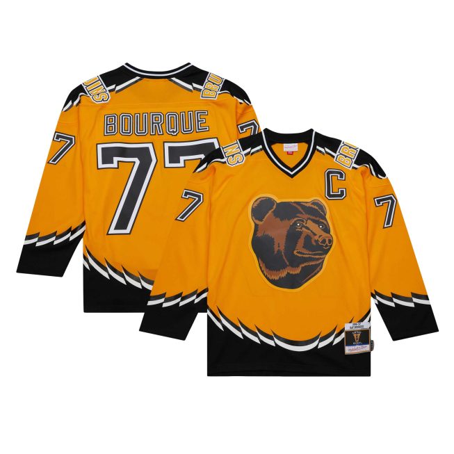 Ray Bourque Boston Bruins Mitchell & Ness 1996/97 Captain Patch Blue Line Player Jersey - Gold