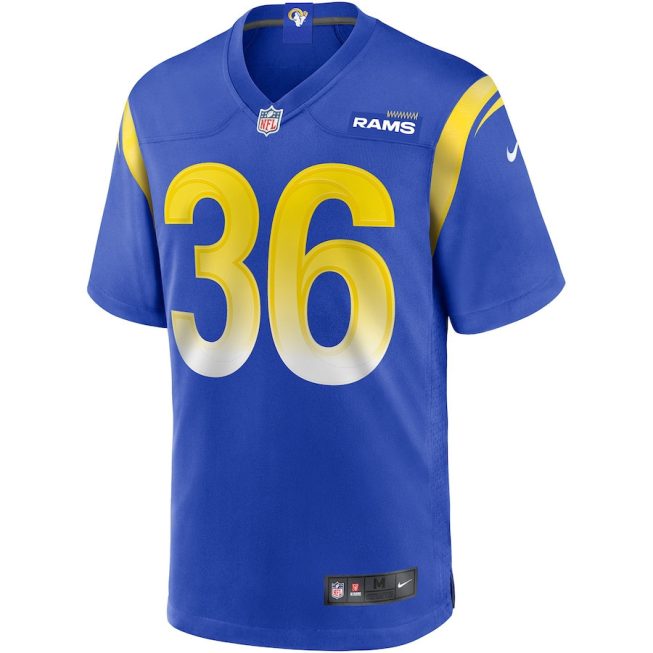 Jerome Bettis 36 Los Angeles Rams Men Game Retired Jersey - Royal - Image 2