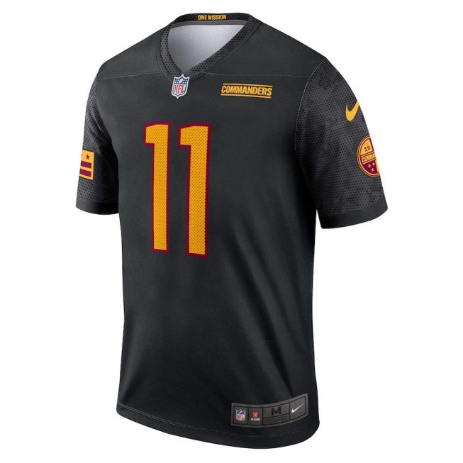 Carson Wentz 11 Washington Commanders Men Alternate Legend Jersey - Black - Image 2