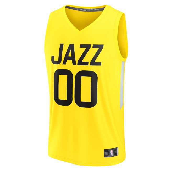 Jordan Clarkson Utah Jazz Fanatics Youth Fast Break Player Jersey - Icon Edition - Yellow - Image 2