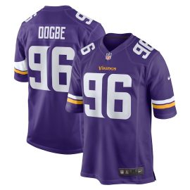 Michael Dogbe 96 Minnesota Vikings Team Game Men Jersey - Purple