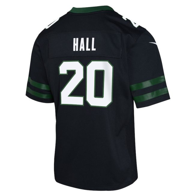 Breece Hall 20 New York Jets Alternate Game YOUTH Jersey - Legacy Black - Image 3
