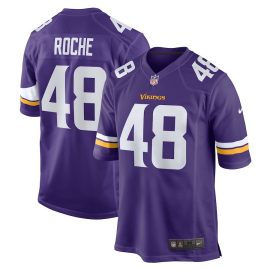Quincy Roche 48 Minnesota Vikings Team Game Men Jersey - Purple
