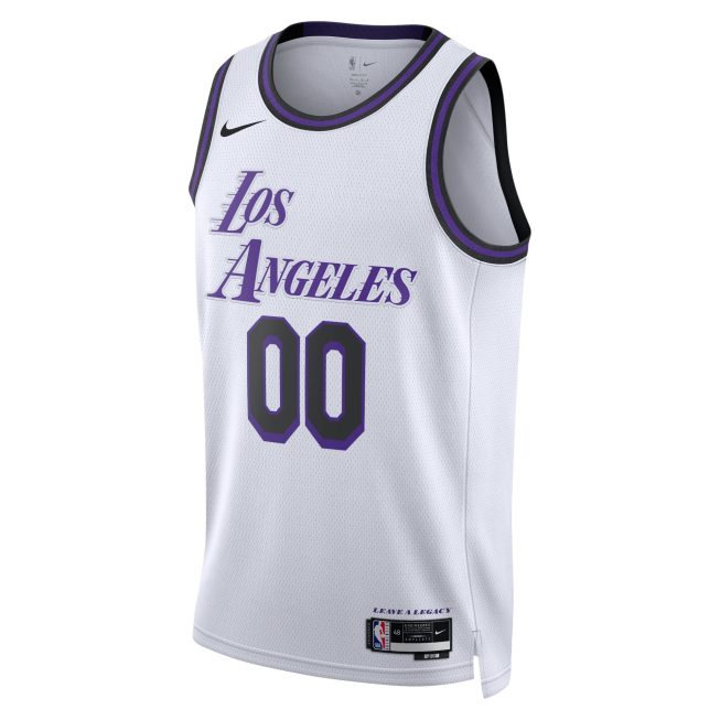 Los Angeles Lakers Unisex 2022/23 Swingman Custom Jersey - City Edition - White - Image 2