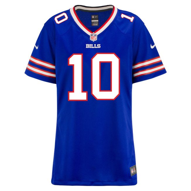 Khalil Shakir 10 Buffalo Bills Women Home Game Jersey - Royal - Image 2