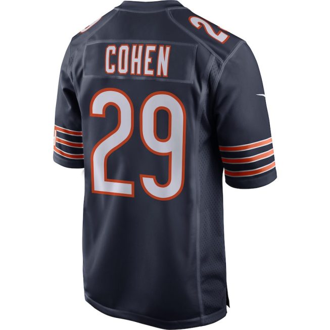 Tarik Cohen 29 Chicago Bears Men Game Jersey - Navy - Image 3