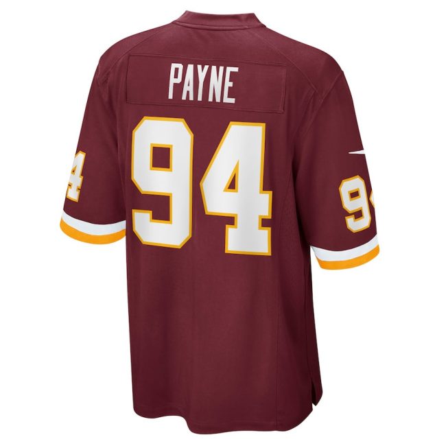 Daron Payne 94 Washington Commanders Team Men Game Jersey - Burgundy - Image 3
